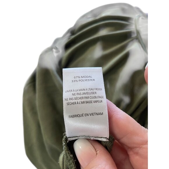 Lush Fly Away Modal Shift Dress Olive Green Size XL Minimalist Boho Summer Flowy - Picture 6 of 15